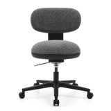 Silla Home Office SITMOTION B gris con asiento acolchado y base de cinco ruedas de hjh OFFICE – vista de 360° (vista frontal 0°)