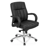Silla giratoria XXL G 100 negra con tapicería acolchada y base de cinco ruedas de hjh OFFICE – vista de 360° (vista frontal en diagonal 40°)