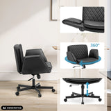 Silla Home Office Criss-Cross 10 negra con rotación de 360 grados y ajuste de altura de hjh LIVING (imagen generada por IA)