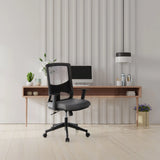 Silla de oficina profesional LAVITA en negro gris con respaldo de malla y reposabrazos de hjh OFFICE