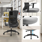 Silla Home Office Sedito en negro-gris con reposabrazos ajustables y muelle de gas de hjh OFFICE