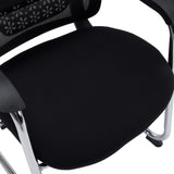 Asiento negro y respaldo de malla de la viga voladiza Ergomy Meet de hjh OFFICE