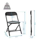 Maßzeichnung des Outdoor-Stuhls TUDELA XXL PRO mit einer Gesamthöhe von 99 cm von hjh OFFICE