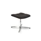 Taburete tapizado negro SARANTO con asiento cuadrado y base de estrella de metal de hjh OFFICE – vista de 360° (vista frontal en diagonal 40°)