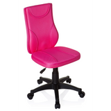 Silla giratoria para niños KIDDY BASE rosa con respaldo de malla y base negra de cinco ruedas de hjh OFFICE – vista de 360° (vista frontal en diagonal 40°)