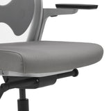 Asiento y reposabrazos grises de la silla de oficina profesional ARCEO W de hjh OFFICE