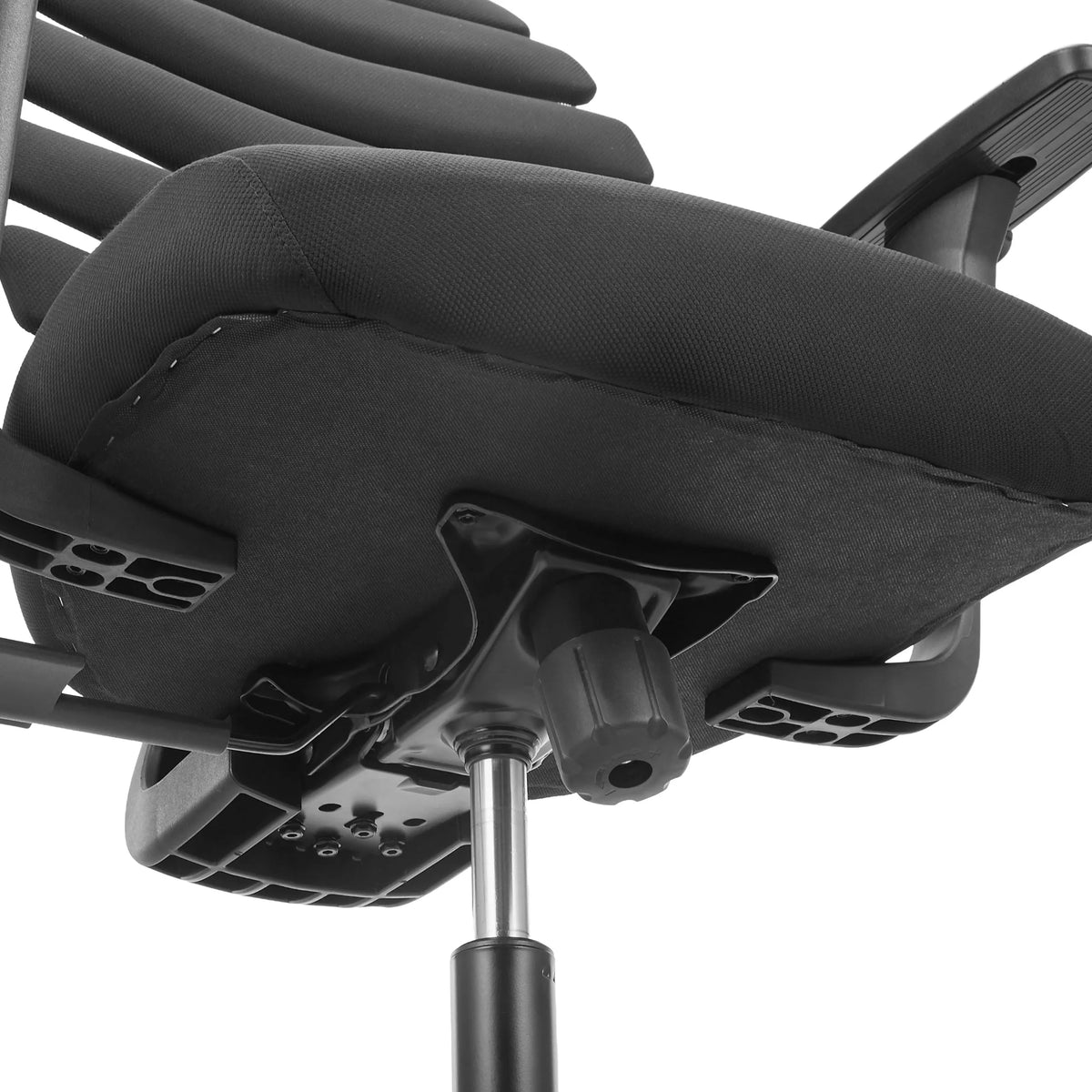 Muelle de gas y parte inferior del asiento de la silla de oficina profesional ERGO LINE ECO en negro de hjh OFFICE