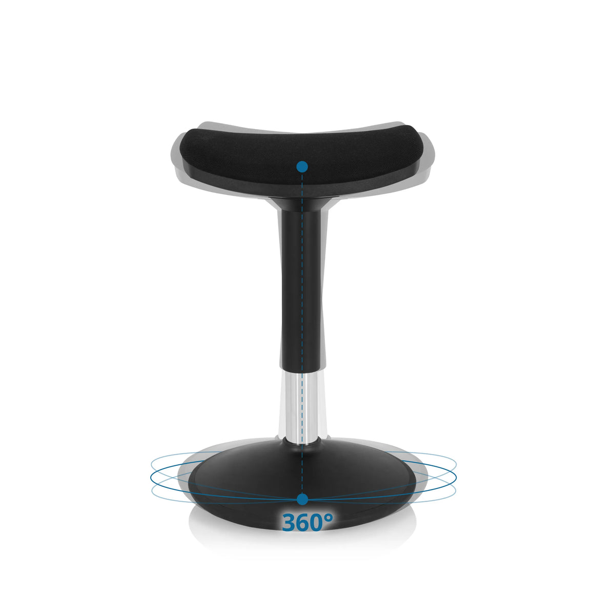 Función giratoria de 360 grados del asiento de pie BALANCE SIT I B en negro de hjh OFFICE