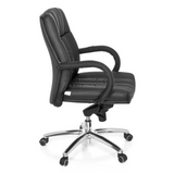 Silla giratoria XXL G 100 negra con tapicería acolchada y base de cinco ruedas de hjh OFFICE – vista de 360° (vista lateral 80°)