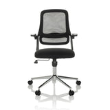 Silla Home Office MIKO B ECO negra con respaldo de malla y base de cinco ruedas de hjh OFFICE – vista de 360° (vista frontal 0°)