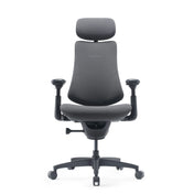 High-End-Bürostuhl LiberNovo Omni Gen in Dunkelgrau mit Kopfstütze und Armlehnen von Libernovo