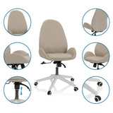 Silla Home Office AVEA I en beige con pistón de gas y base con ruedas de hjh OFFICE