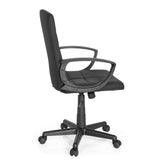 Silla Home Office STAR-TEC CL300 negra con reposabrazos y base de cinco ruedas de MyBuero – vista de 360° (vista lateral 100°)