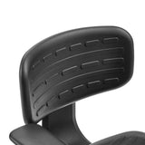 Respaldo negro con recortes horizontales de la silla de mostrador TOP WORK B1 de hjh OFFICE
