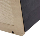 Esquina de la Casa para gatos KITTY PAWBOX 2 en negro y roble con un tornillo de hjh LIVING