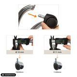 Guía de medición para ruedas para sillas 5x ROLO LUX 11mm/50mm de 10 mm y 11 mm de diámetro de hjh OFFICE (imagen generada por IA)