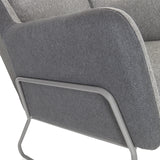 Reposabrazos y estructura gris del sillón tapizada LAGUN de hjh OFFICE