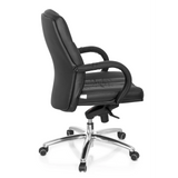 Silla giratoria XXL G 100 negra con tapicería acolchada y base de cinco ruedas de hjh OFFICE – vista de 360° (vista lateral 100°)