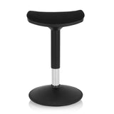 Asiento de pie BALANCE SIT I B negro con asiento curvo y base redonda de hjh OFFICE – vista de 360° (vista frontal 0°)