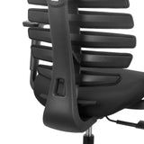 Respaldo con lamas horizontales de la silla de oficina profesional ERGO LINE ECO en color negro de hjh OFFICE