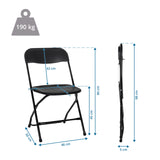 Dibujo técnico de la Silla de exterior TUDELA XXL B con una altura de 80 cm y una capacidad de carga de 190 kg de hjh OFFICE