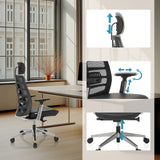 Reposacabezas, reposabrazos y altura del asiento ajustables de la Silla alta gama SPINIO ELITE L de hjh OFFICE