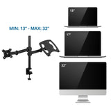 Soporte de monitor VM-MH2 en negro para pantallas de 13 a 32 pulgadas de hjh OFFICE