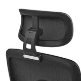 Reposacabezas regulable en altura con funda de malla de la silla de oficina profesional Ergosento en negro de hjh OFFICE