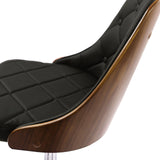 Acolchado capitoné y carcasa de madera de la Silla Home Office CENCA en negro de hjh OFFICE