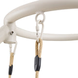 Suspensión con anillo de metal y cuerda beige de la silla colgante Skylo de hjh LIVING