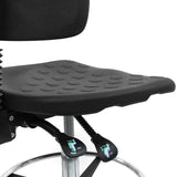 Asiento y palanca de ajuste de altura y bloqueo de la silla de mostrador TOP WORK 23 I de hjh OFFICE