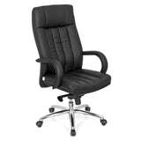 Silla giratoria XXL G 300 negra con acolchado, reposabrazos y base de cinco ruedas de hjh OFFICE – vista de 360° (vista frontal en diagonal 40°)