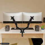 Soporte de monitor doble Ergomount GF2 en negro para dos pantallas de hjh OFFICE (imagen generada por IA)