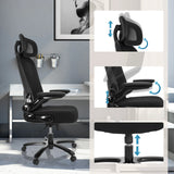 Opciones de ajuste del reposacabezas, reposabrazos y altura del asiento de la Silla giratoria XXL INSTRUCTOR SW I PRO de hjh OFFICE