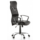 Sillón de oficina Home Office ARTON 20 negro con respaldo de malla y base de cinco ruedas de hjh OFFICE – vista de 360° (vista frontal en diagonal 60°)