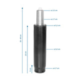 Dibujo técnico del muelle de gas GF-L con una altura total de 29 - 40 cm de hjh OFFICE