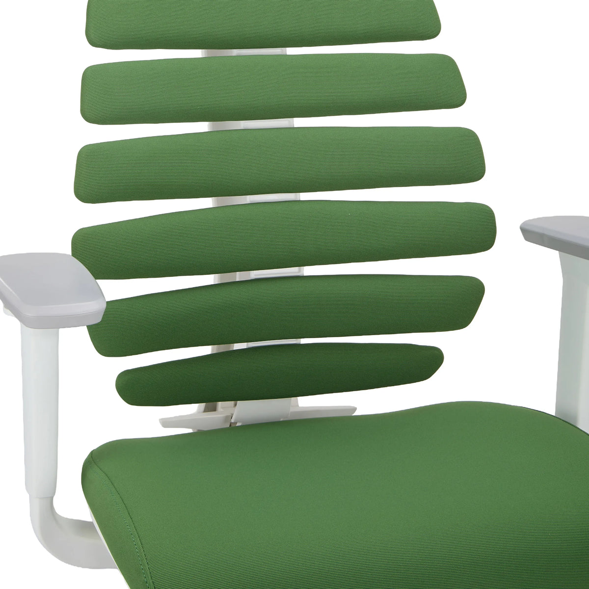 Tapicería de tela verde del respaldo y el asiento de la silla de oficina profesional ERGO LINE W de hjh OFFICE