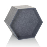 Separador FLEXMIUT STORE B hexagonal de fieltro gris de hjh OFFICE – vista de 360° (vista frontal 15°)