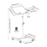 Dibujo técnico del escritorio de pie VM-SL con una altura de 675 a 1000 mm de hjh OFFICE