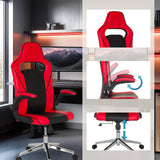 Silla gaming GAME SPORT PRO en rojo y negro con reposabrazos ajustables y asiento regulable en altura de MyBuero