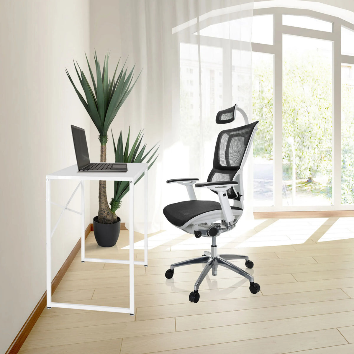 Escritorio blanco EASY UP H I de 78 x 46 cm de hjh OFFICE