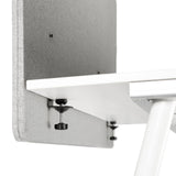 Abrazaderas de fijación de un separador de mesa FLEXMIUT D 120 en color gris claro jaspeado de hjh OFFICE