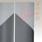 Superficie fonoabsorbente del separador Flexmiut Wave en gris con amortiguación acústica simbólica de hjh OFFICE
