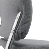 Soporte lateral del marco con tapizado de tela gris oscuro del sillón de oficina Home Office CHARLES I de hjh OFFICE