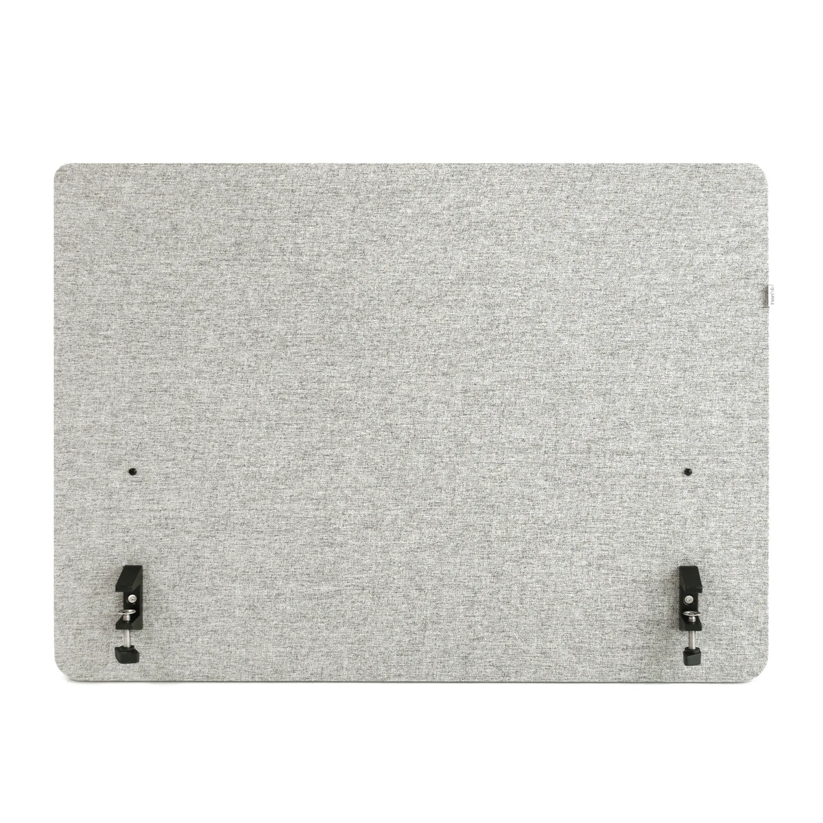 Separador de mesa FLEXMIUT D SIDE en gris claro con dos clips de fijación negros de hjh OFFICE