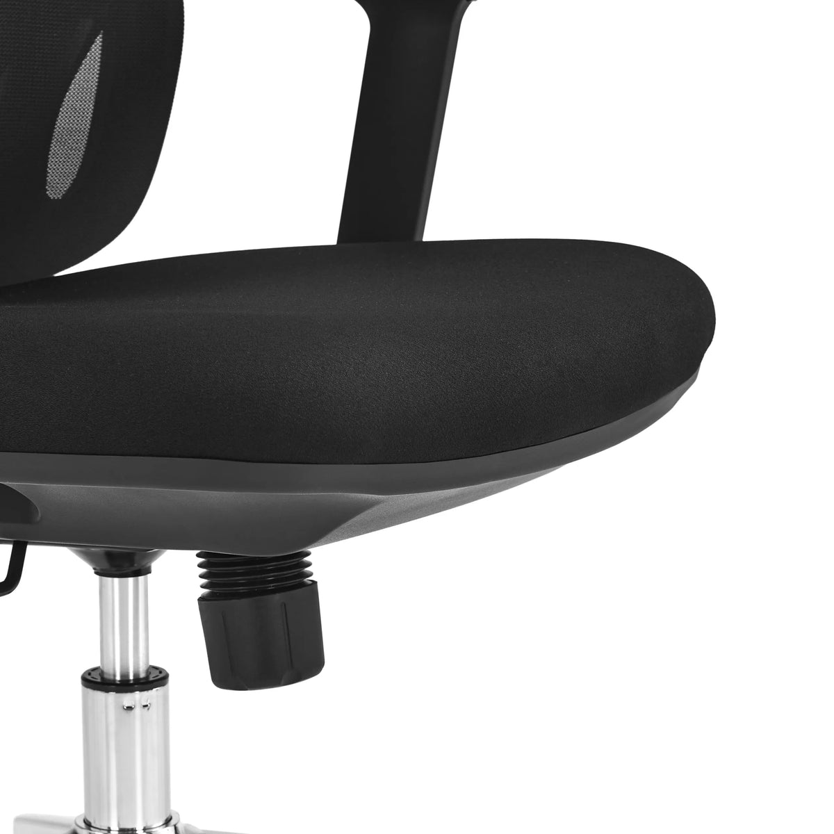 Asiento y pistón de gas de la silla de oficina profesional Ergosento en negro de hjh OFFICE