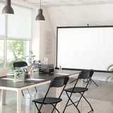 Silla de exterior TUDELA XXL B en negro con estructura y asiento de metal de hjh OFFICE