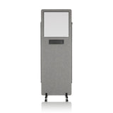 separador FLEXMIUT WB de color gris claro con pizarra integrada y ruedas de hjh OFFICE – vista de 360° (vista frontal 0°)