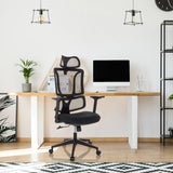 Silla Home Office ERGOMY con respaldo de malla y estructura negra de MyBuero
