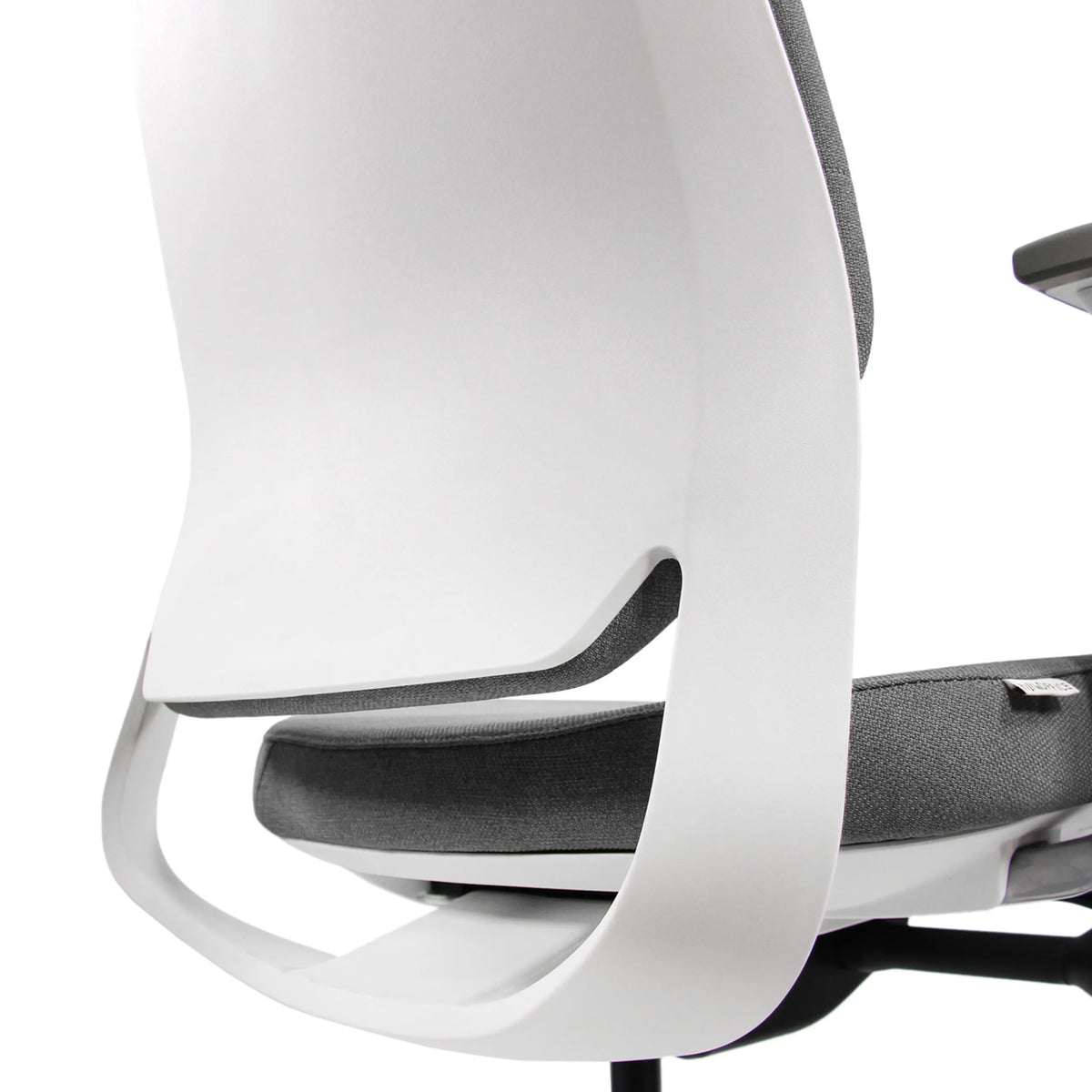 Respaldo blanco y asiento gris de la silla de oficina profesional CHIARO T4 WHITE de hjh OFFICE